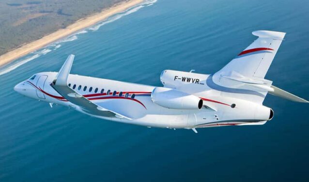 Falcon 7X en vol