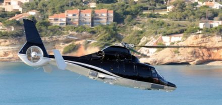 Private jet hire or helicopter For Figari