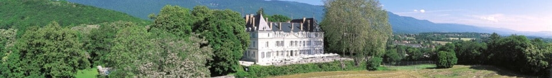 Hire a helicopter for a gourmet getaway at the Chateau of Divonne between the jura and lake geneva