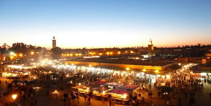 Marrakech vue de nuit