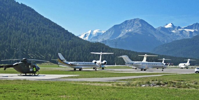 Private jet hire a Private Jet or helicopter in St Moritz