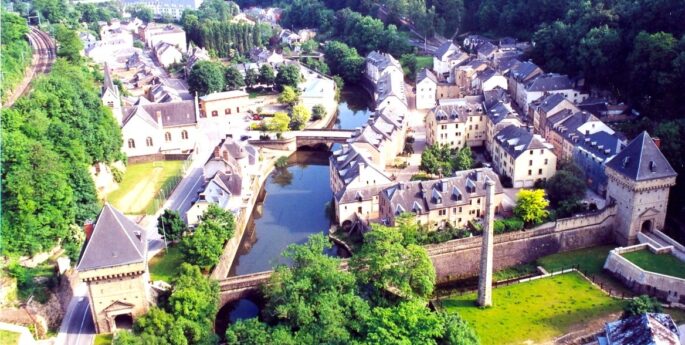 Luxembourg ville vue d'en haut