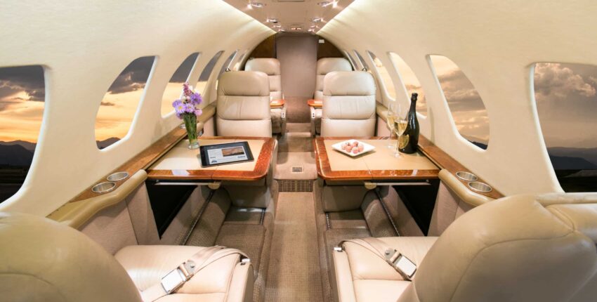 Jet privé Citation V 900 vue intérieure