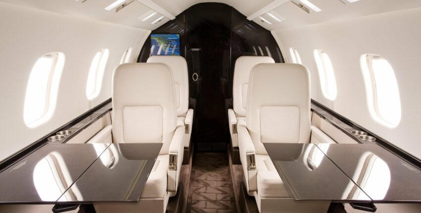location de jet privé - Intérieur luxueux du Learjet 60