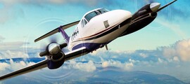 location de jet privé, intérieur CESSNA 406, sièges en cuir tan