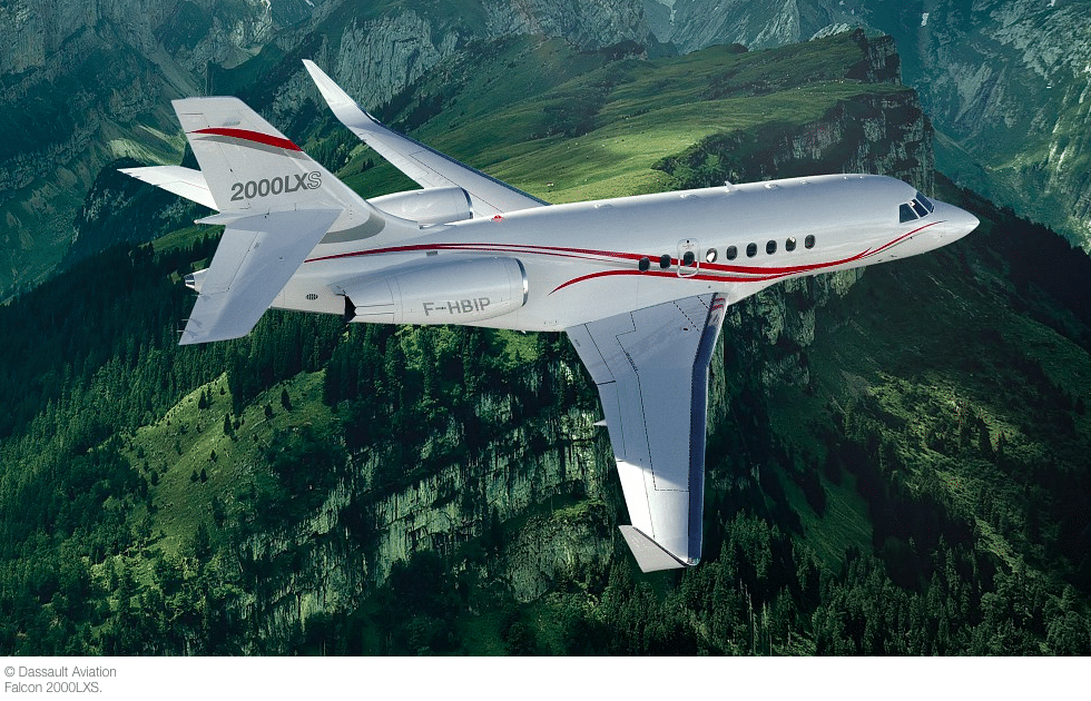Falcon 2000 private jet rental AEROAFFAIRES