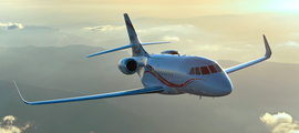 Jet privé, luxueux intérieur blanc et bois.