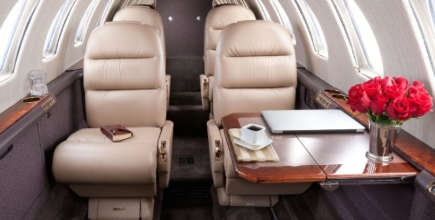 location jet privé intérieur luxueux du Cessna Citation Encore