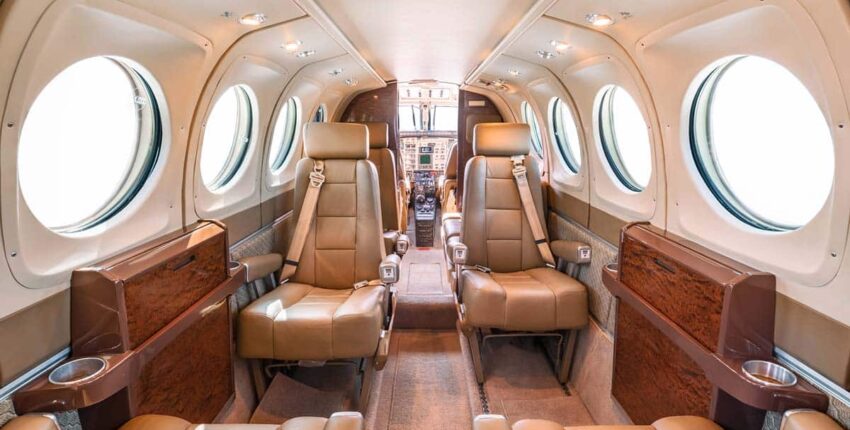 King Air 100 interior