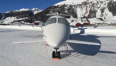 De icing of a private jet