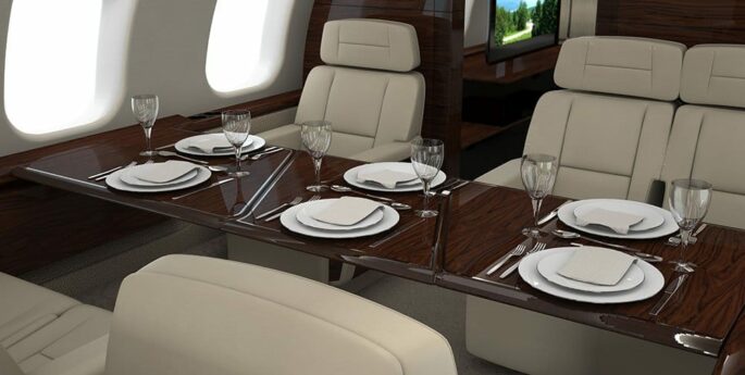 Intérieur jet privé Global 8000 Bombardier