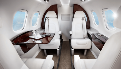 The large cabins of private jets