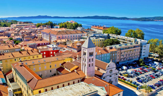 Zadar Zemunik : vue aérienne de Zadar, Croatie.