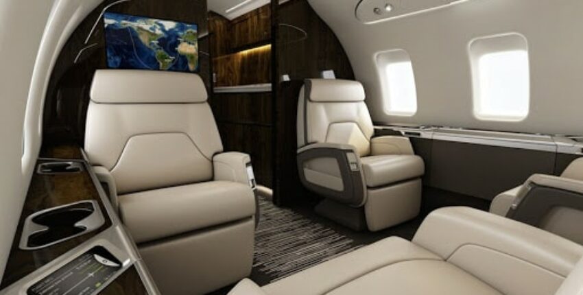 location de jet privé, intérieur luxueux Challenger 650