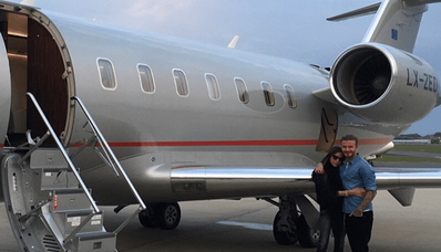 Which footballers have private jets?