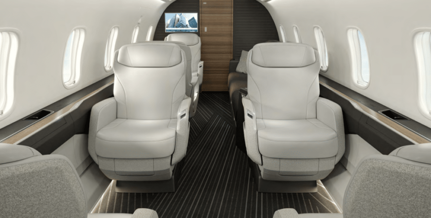 location de jet privé - intérieur du Bombardier Challenger 3500