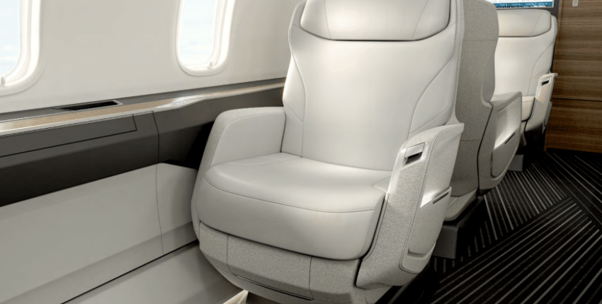 location de jet privé - sièges luxueux Bombardier Challenger 3500