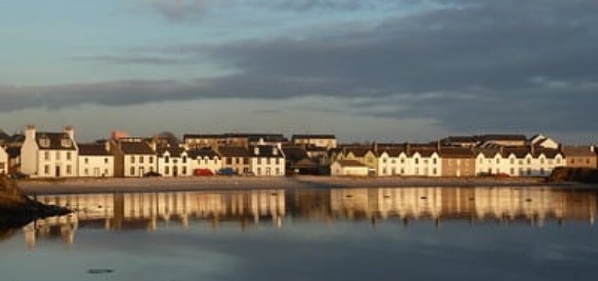maisons bord de plage port Ellen, île d'islay