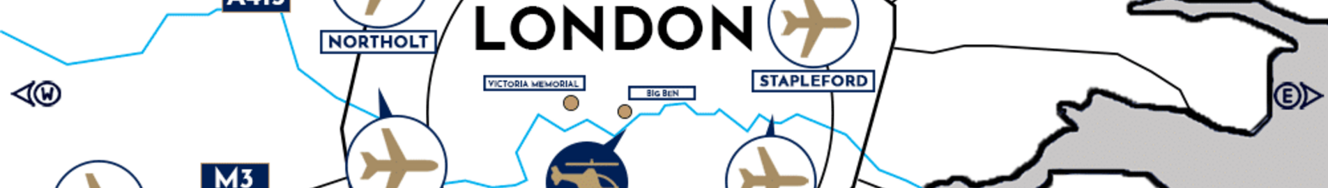 Where to land by private jet in London?