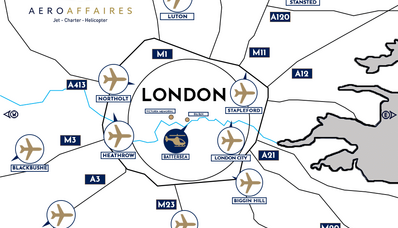 Where to land by private jet in London?