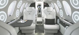 Location de jet privé, intérieur G5500 avec sièges gris
