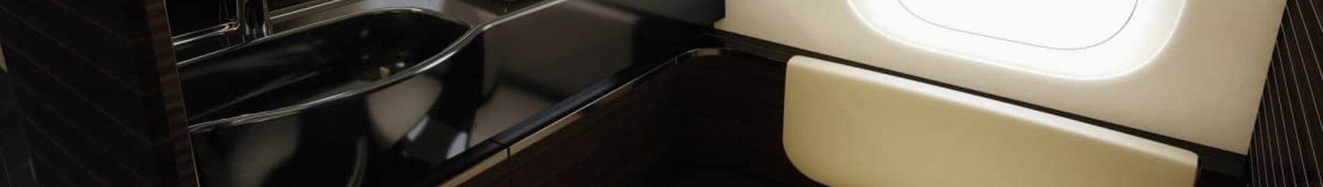 The luxury of toilets on board a private jet