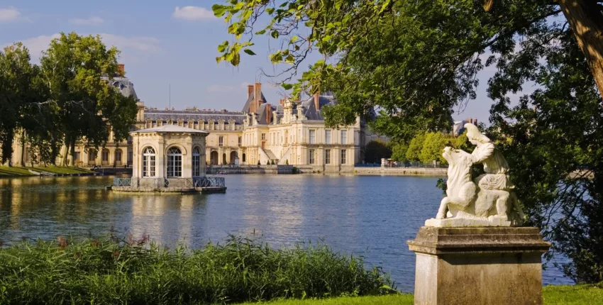 fontainebleau jardins helicoptere