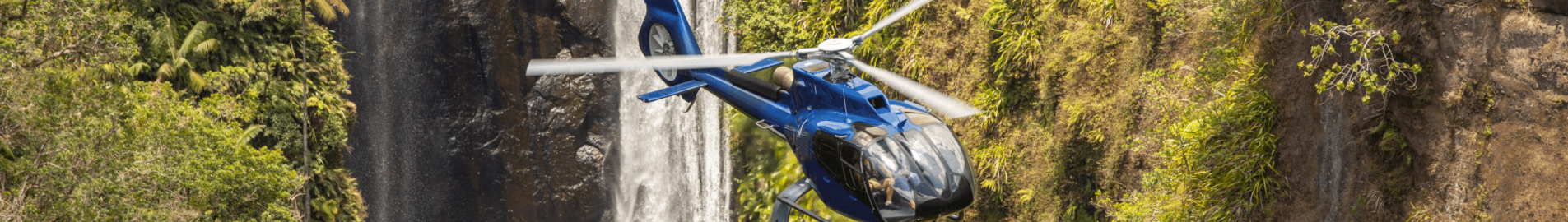 Helicopter flight over Reunion Island