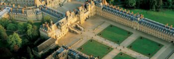 vue helicoptere chateau de fontainebleau