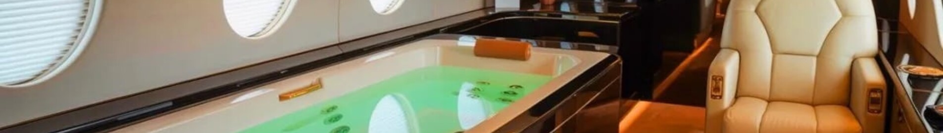 On-board Jacuzzi and extreme comfort: Bombardier ‘s Global 8000 has established itself as the world’s most prestigious and high-performance business jet